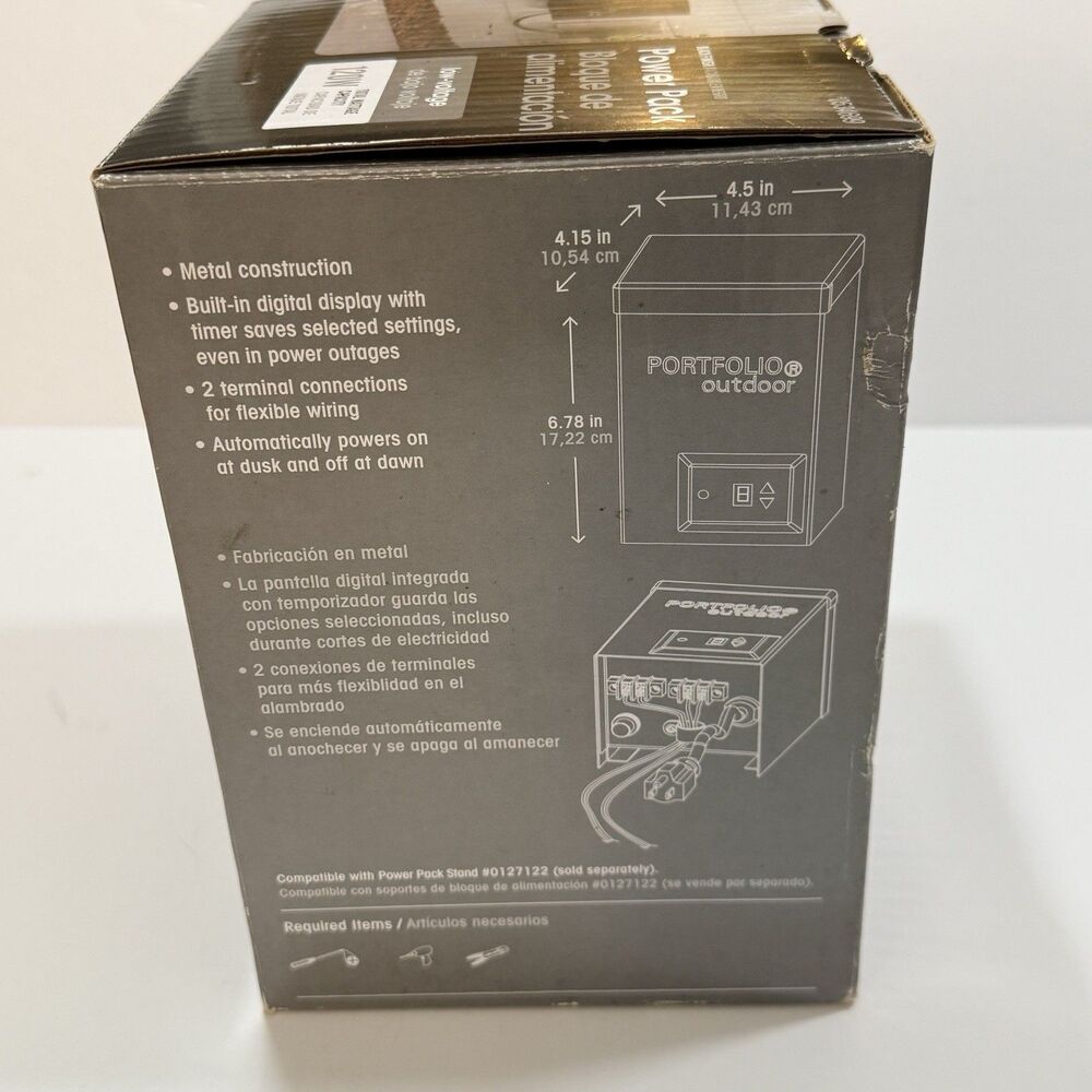 Portfolio 120 Watt 12V Landscape Lighting Low Voltage Transformer Power Pack New - Picture 2 of 9
